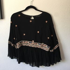 Zara crop blouse